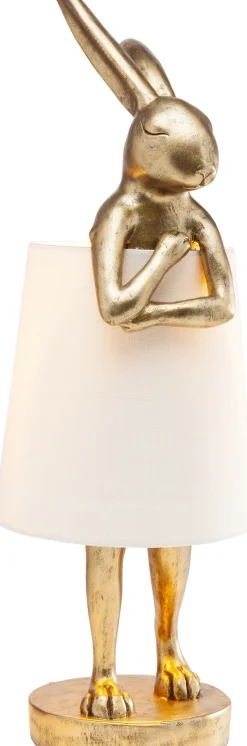 KARE Tischleuchte Animal Rabbit Gold/Weiß 68cm