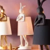 KARE Tischleuchte Animal Rabbit Weiß/Rosa 50cm