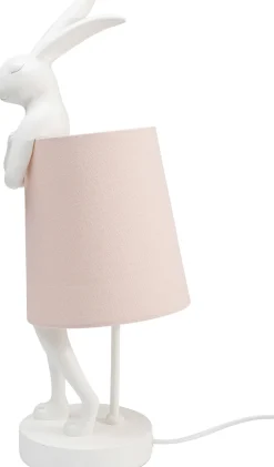 KARE Tischleuchte Animal Rabbit Weiß/Rosa 50cm