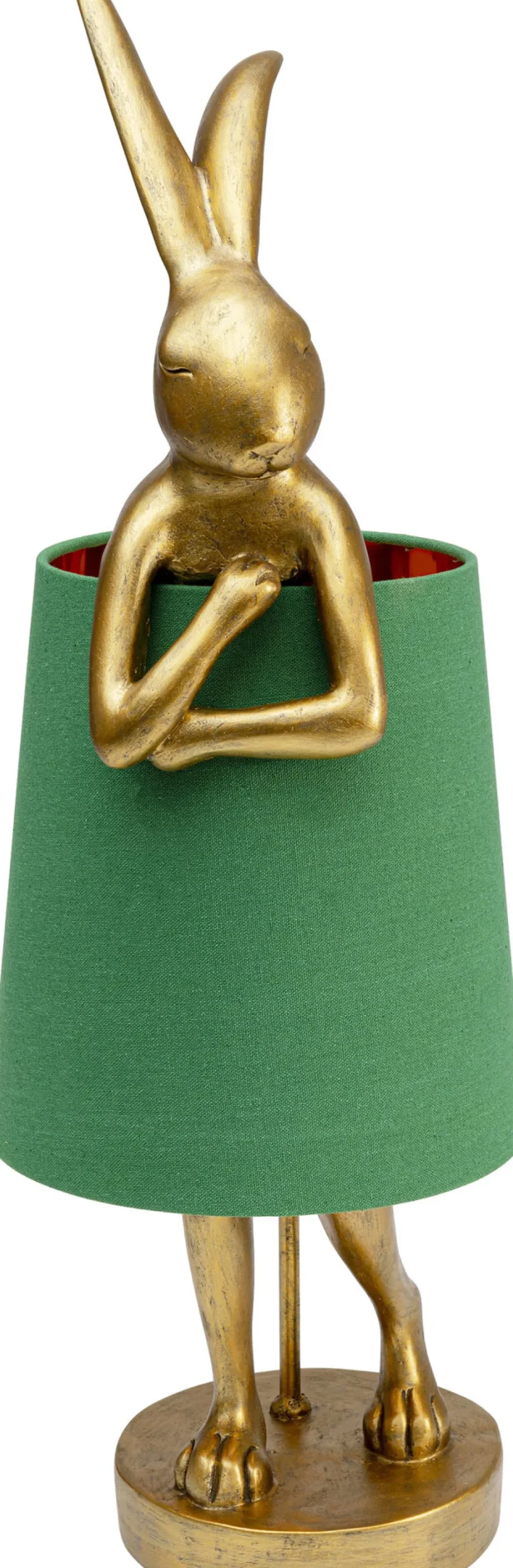 KARE Tischleuchte Animal Rabbit Gold/Grün 68cm