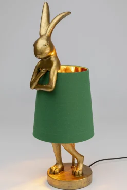 KARE Tischleuchte Animal Rabbit Gold/Grün 68cm