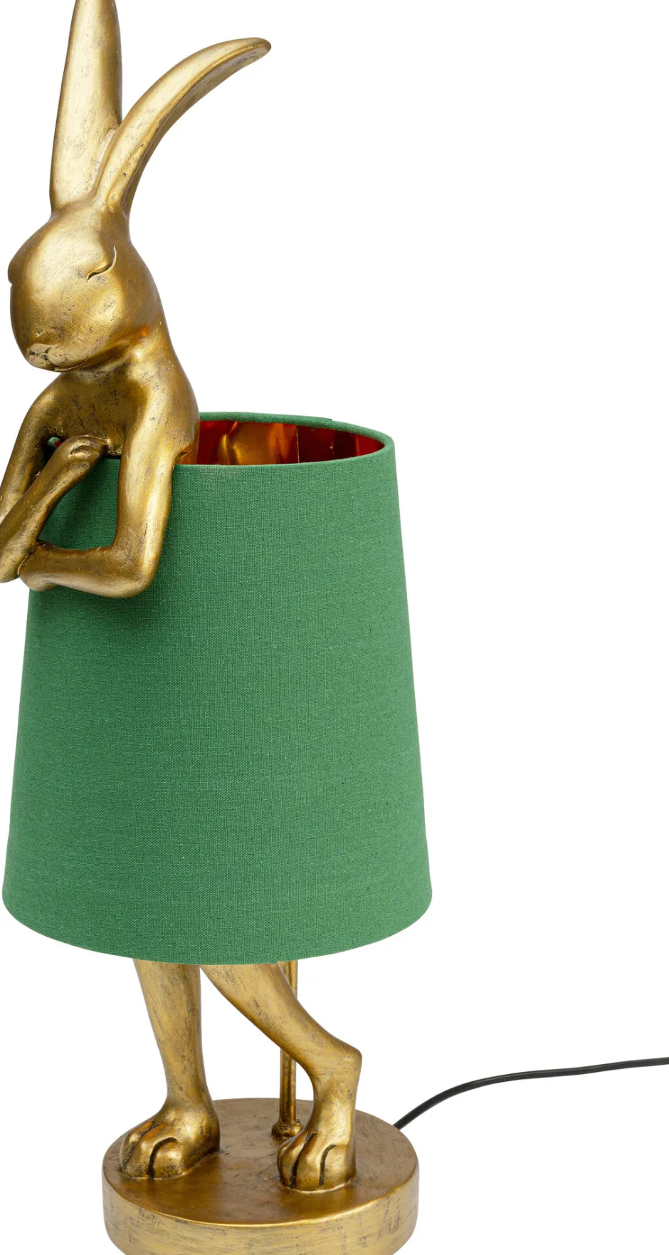 KARE Tischleuchte Animal Rabbit Gold/Grün 68cm
