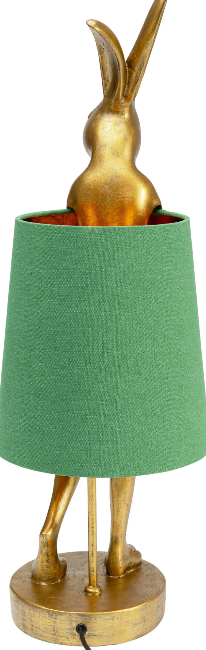 KARE Tischleuchte Animal Rabbit Gold/Grün 68cm