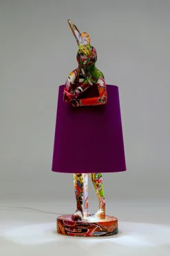 KARE Tischleuchte Animal Rabbit Graffiti/Lila 50cm