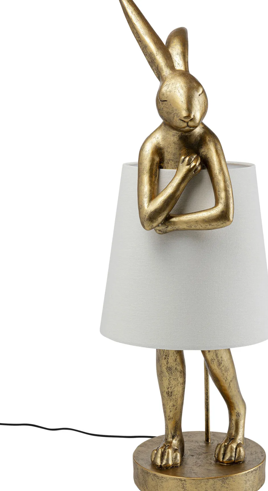 KARE Tischleuchte Animal Rabbit Gold/Weiß 88cm
