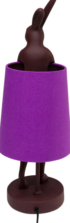 KARE Tischleuchte Animal Rabbit Rot/Lila 50cm