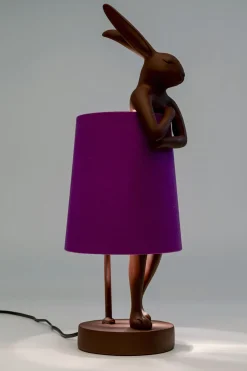 KARE Tischleuchte Animal Rabbit Rot/Lila 50cm