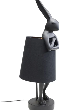 KARE Tischleuchte Animal Rabbit Matt Schwarz 68cm