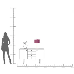 KARE Tischleuchte Cloudy Oval Pflaume 49cm