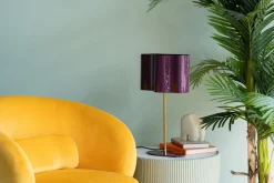 KARE Tischleuchte Cloudy Oval Pflaume 49cm