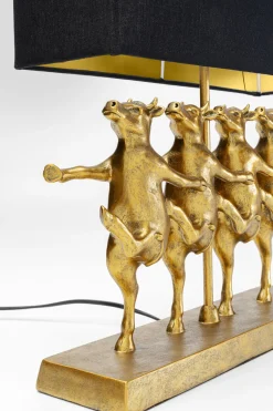 KARE Tischleuchte Dancing Cows Schwarz