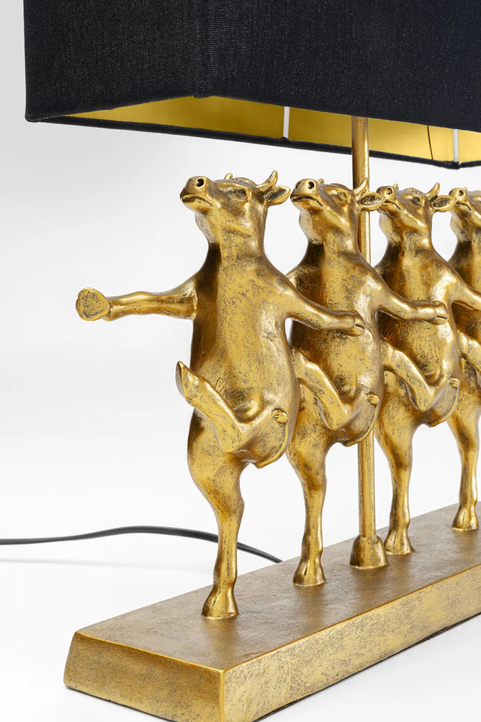 KARE Tischleuchte Dancing Cows Schwarz