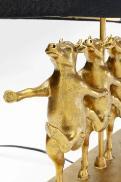 KARE Tischleuchte Dancing Cows Schwarz