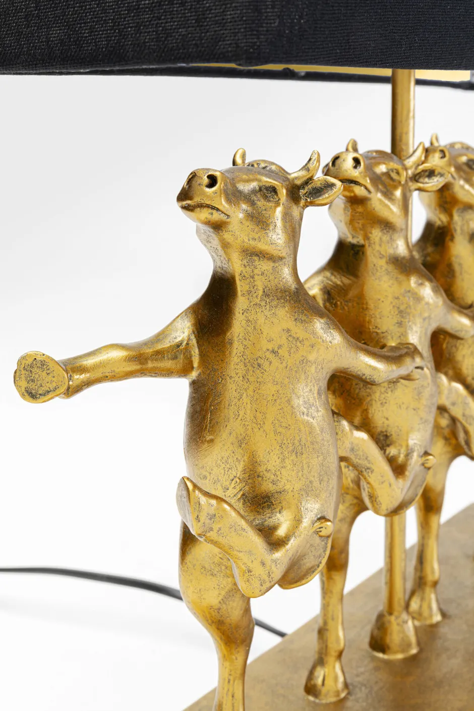 KARE Tischleuchte Dancing Cows Schwarz