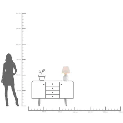 KARE Tischleuchte Donna Weiß 48cm