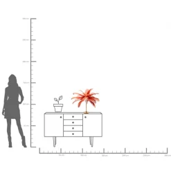 KARE Tischleuchte Feather Palm Braun 60cm