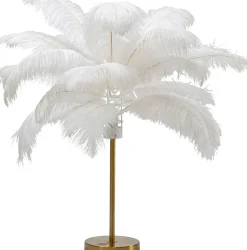 KARE Tischleuchte Feather Palm Weiß 60cm