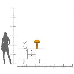 KARE Tischleuchte Josy Gelb 51cm