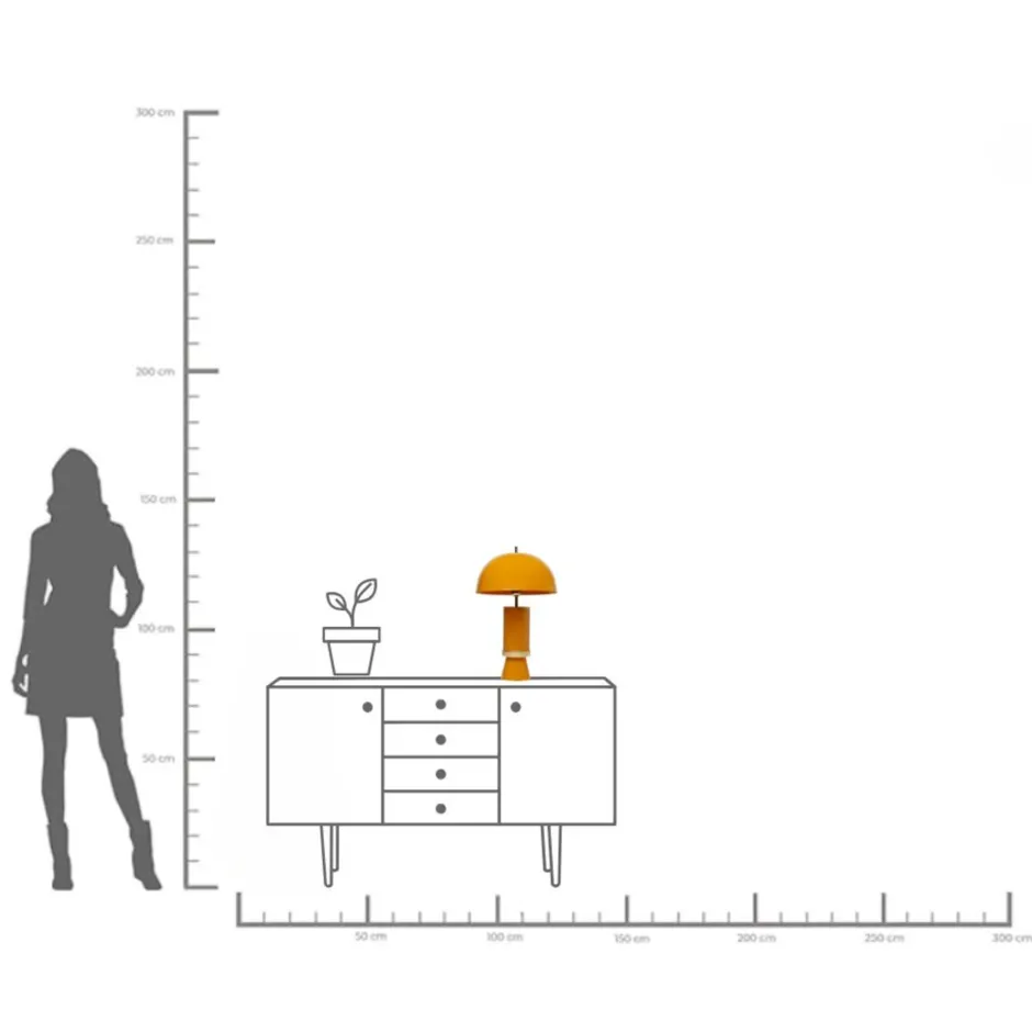 KARE Tischleuchte Josy Gelb 51cm
