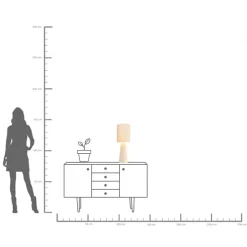 KARE Tischleuchte Marleen Beige Boucle 60cm