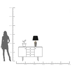 KARE Tischleuchte Rose Silber 57cm