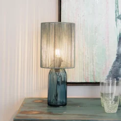 KARE Tischleuchte Vecchio Blau 42cm