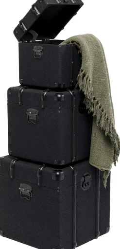 KARE Truhe Voyage Schwarz (3/Set)