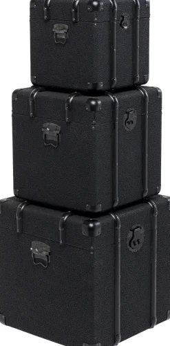 KARE Truhe Voyage Schwarz (3/Set)