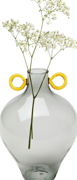 KARE Vase Amore Handle Grau 23cm