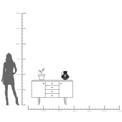 KARE Vase Black Mesh Handle 29cm