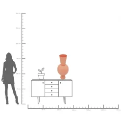 KARE Vase Blow Peach 83cm