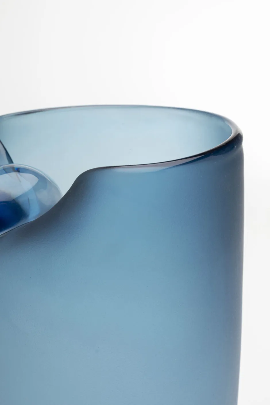 KARE Vase Buckle Blau 33cm