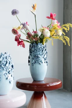 KARE Vase Butterflies Lightblue 50cm