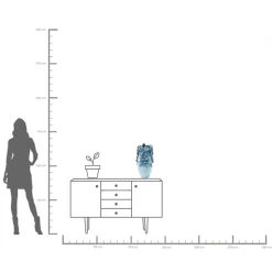 KARE Vase Butterflies Lightblue 50cm