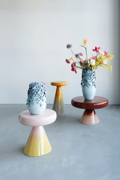 KARE Vase Butterflies Lightblue 35cm