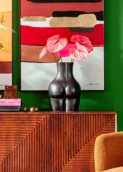 KARE Vase Donna Schwarz 40cm