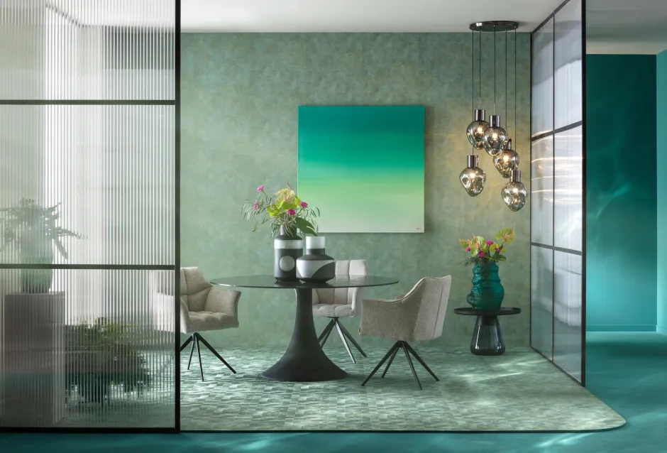 KARE Vase Enrique Türkis 47cm