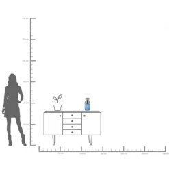 KARE Vase Glow Blau 30cm