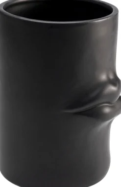 KARE Vase Labbra Schwarz 22cm