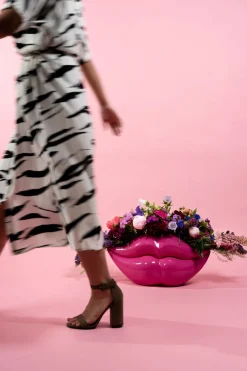KARE Vase Lips Pink 28cm