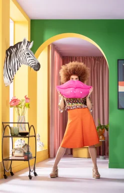 KARE Vase Lips Pink 28cm