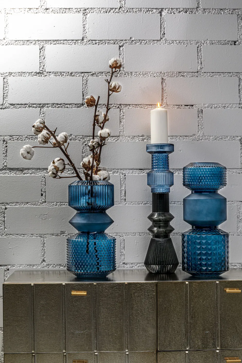 KARE Vase Marvelous Duo Blau 36cm