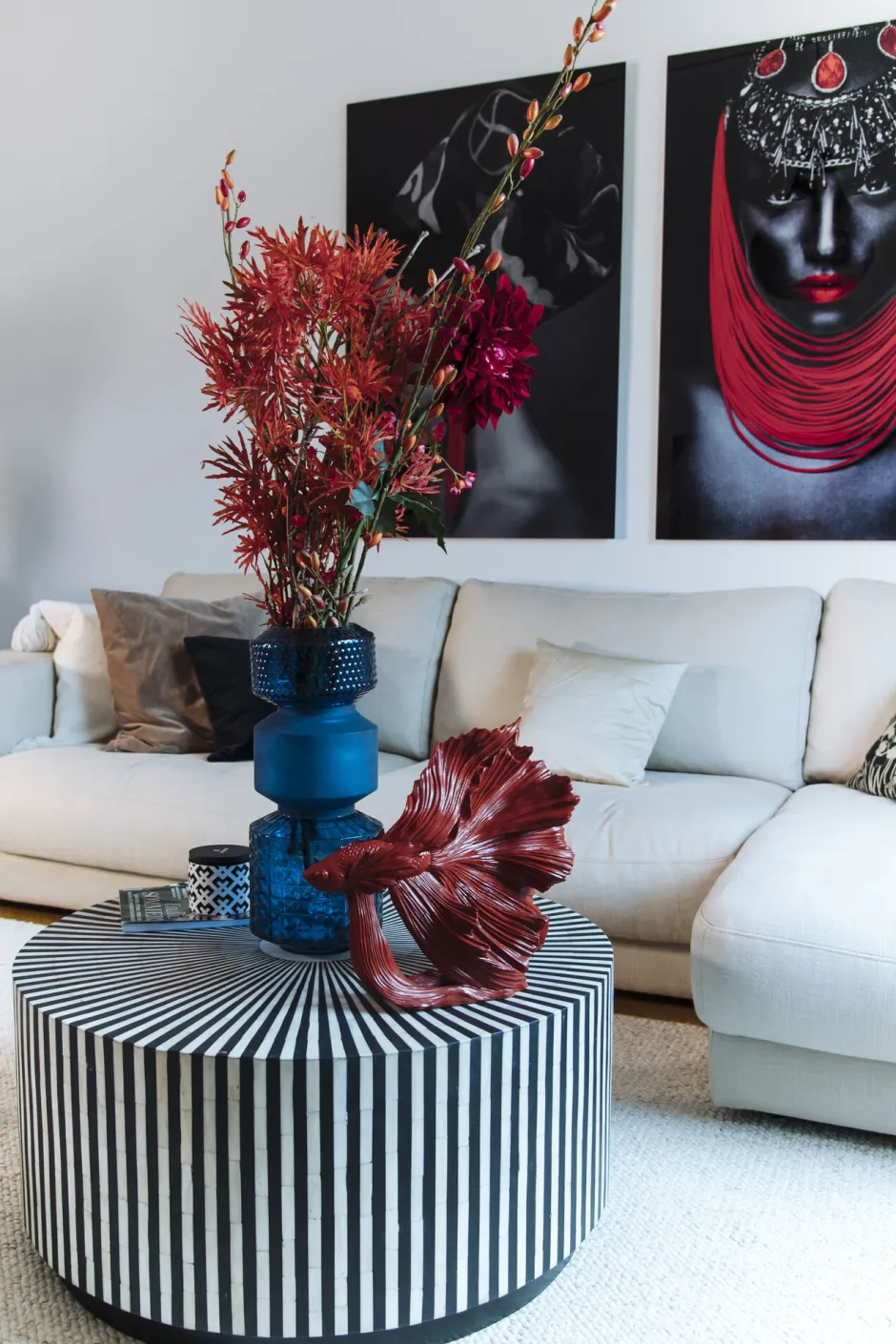 KARE Vase Marvelous Duo Blau 36cm