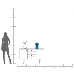 KARE Vase Marvelous Duo Blau 36cm