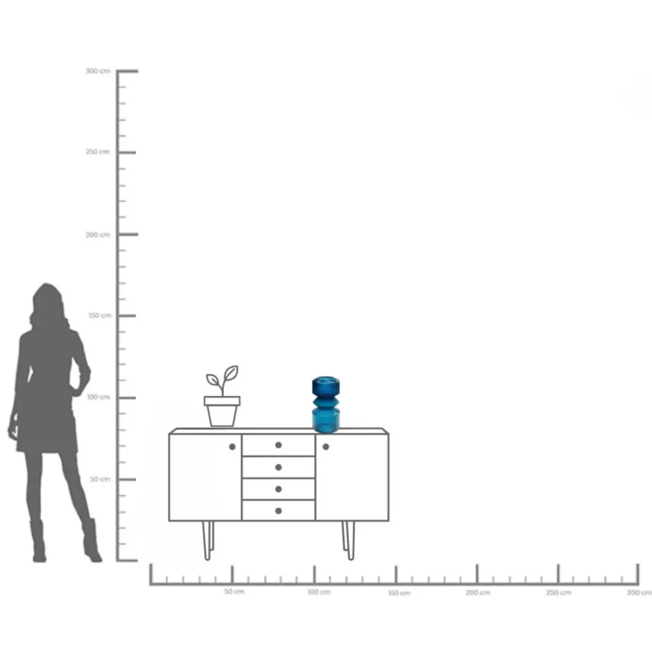 KARE Vase Marvelous Duo Blau 36cm