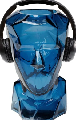 KARE Vase Prisma Face Blau 30cm