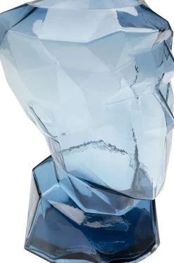 KARE Vase Prisma Face Blau 30cm
