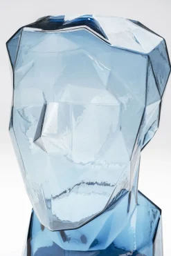 KARE Vase Prisma Face Blau 30cm
