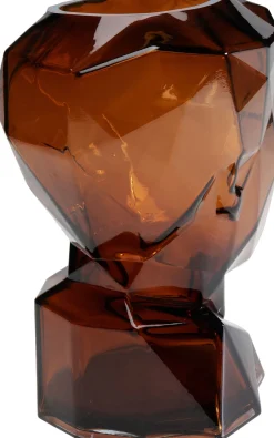 KARE Vase Prisma Face Braun 30cm