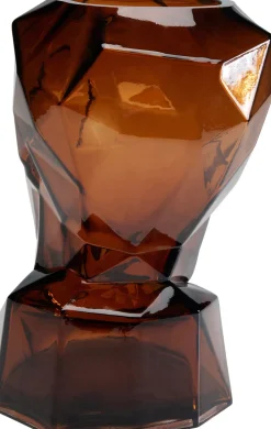 KARE Vase Prisma Face Braun 30cm